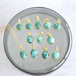 人気再入荷！【1点もの・選べる】希少石　フックサイト　（グリーンマイカ）　カボション　サージカルステンレスネックレス 9枚目の画像