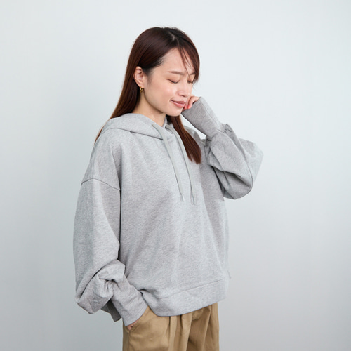大きめフードのスウェットパーカー グレー 0363Grey パーカー 大きめフードのスウェットパーカー グレー 0363Grey パーカー