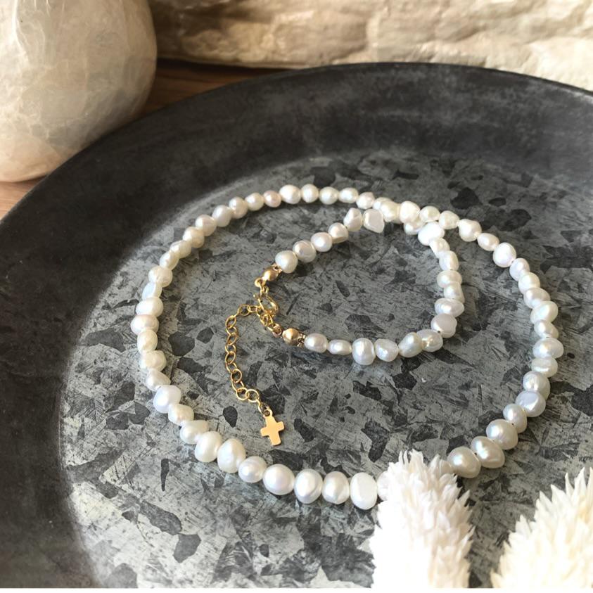 14kgf・バロック　淡水パール　5mm　基本　定番　大人カジュアル　トレンド　人気商品　再販 　入学式　お祝い