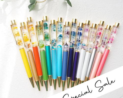 母の日直前セール】オレンジフレッシュ☆ハーバリウム・ボールペン♫