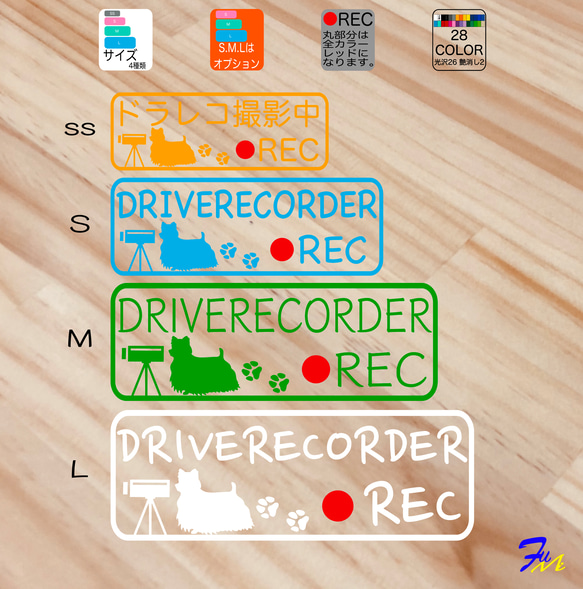 ドライブレコーダー テリア02 ステッカー 3枚目の画像