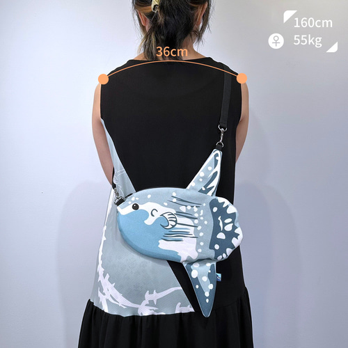 Design No.OS116 - 【コットン帆布】マンボウ・ショルダーバッグ