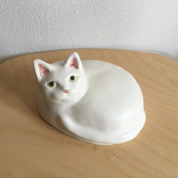 陶器の白猫 8枚目の画像