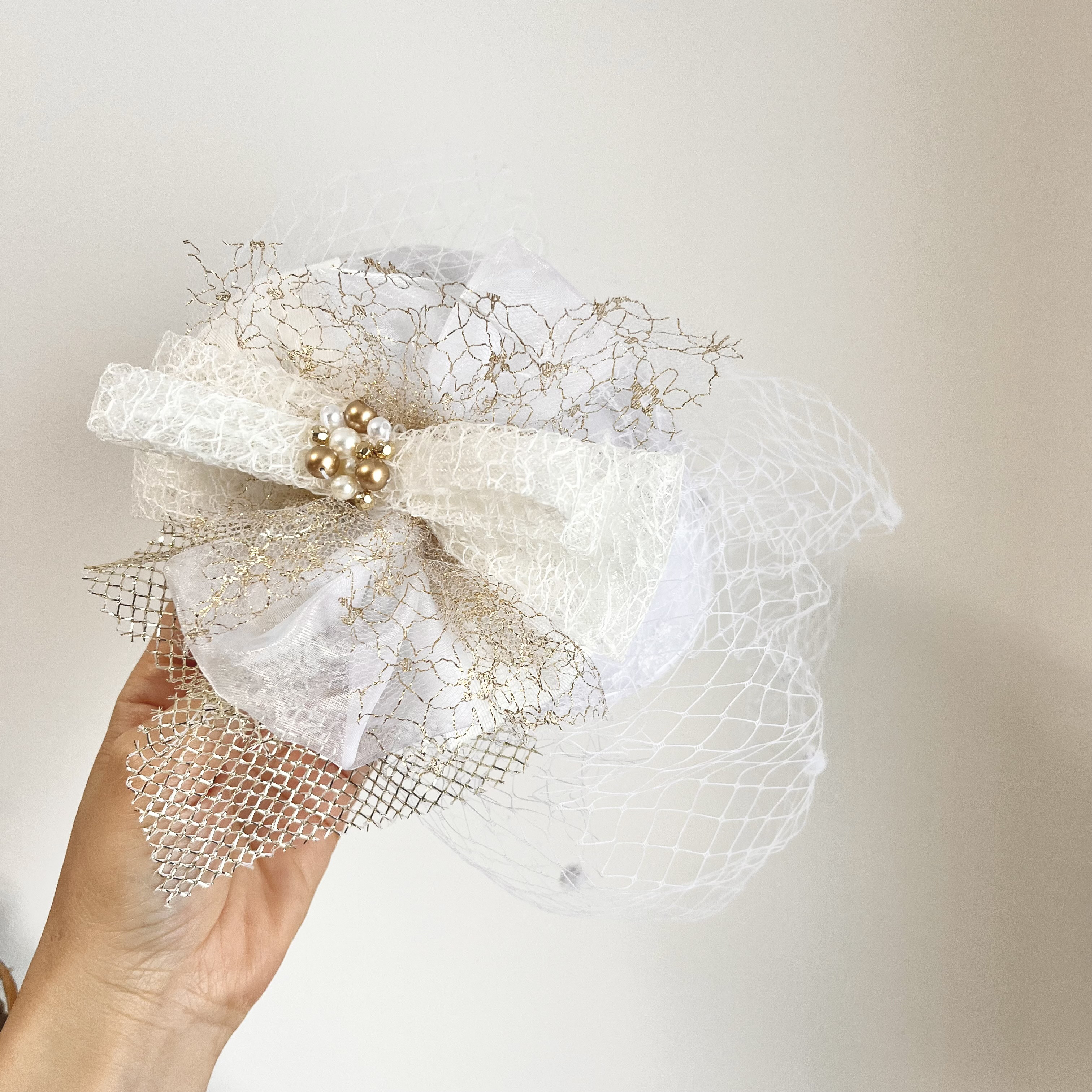 《受注生産》トーク帽　ウエディングハット　カクテルハット　ヘッドドレス