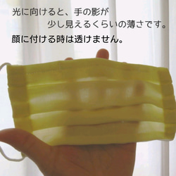 【呼吸しやすい♪】とっても薄い！ふんわりコットンシフォン&シングルガーゼ プリーツマスク(ノーズワイヤー付き) 5枚目の画像