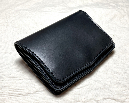【総手縫い】栃木レザー ギャルソンウォレット ナチュラル 本革 コンパクト財布 ワンアクションで完結｜栃木レザー コンパクト財布 本革 総手縫い
