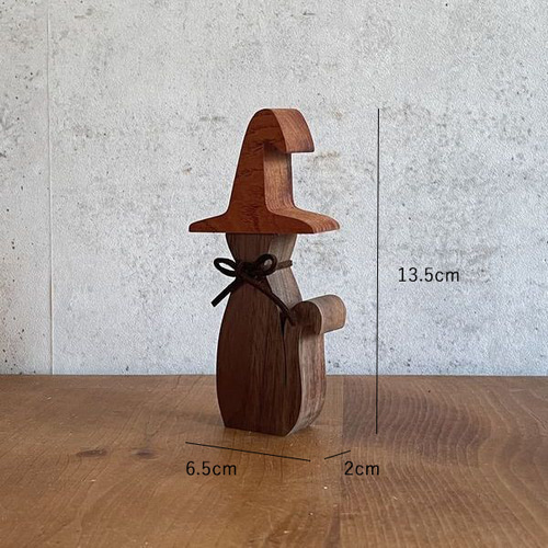 魔女帽子の猫｜ハロウィン オブジェ ハロウィン飾り 黒猫 くろねこ