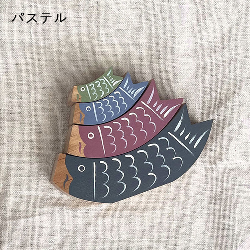 こいのぼり 手描き オブジェ｜全3種類 こどもの日 置物 端午の節句