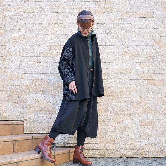 10月18日補貨 x 4 *輕盈保暖 *抓絨內襯 *女性圓潤輪廓 *成人燈籠褲 *黑色 第5張的照片