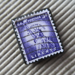 アップサイクル　アメリカ切手ブローチ6933 2枚目の画像