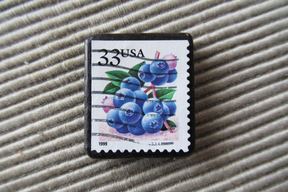 アップサイクル　アメリカ切手ブローチ6934 1枚目の画像
