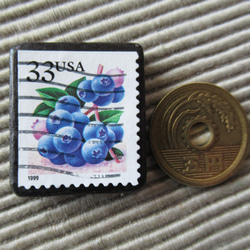 アップサイクル　アメリカ切手ブローチ6934 3枚目の画像