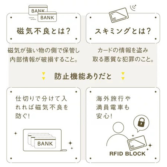 【大容量】通帳ケース ゴートレザー スキミング防止機能付き 【ブラック】【送料無料】（st-c1057） 8枚目の画像