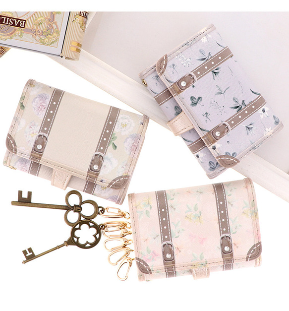 キーケース レディース かわいい 名入れ キーホルダー 革 レザー