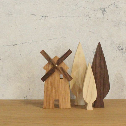 ポプラの木 オブジェ｜全4種類 ツリー 木製 北欧 オブジェ 置物