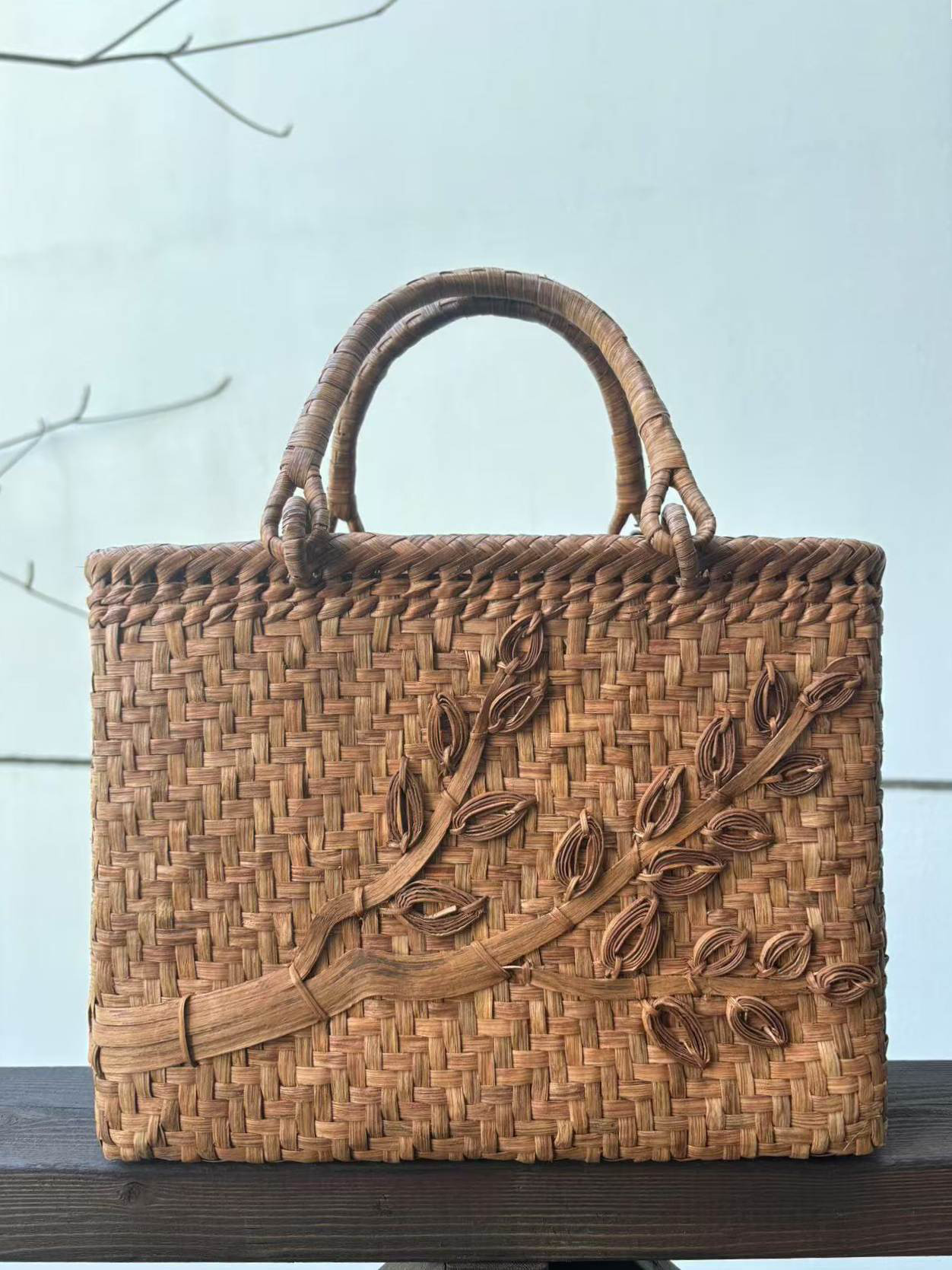 山葡萄　山葡萄かごバッグ　手作り　内布あり　オリジナルデザイン