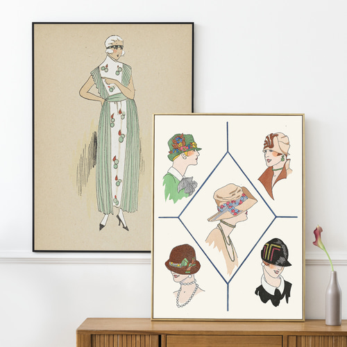 婦人　パステル　オシャレ　絵画 11 婦人パステルオシャレ絵画 11