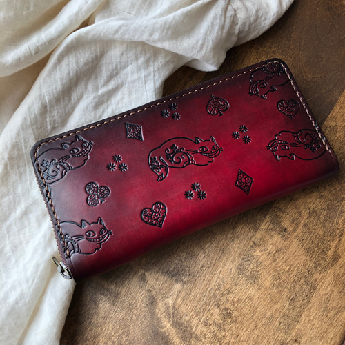 チェシャ猫 本革 ラウンド型 長財布 長財布 ALMA（アルマ） 通販