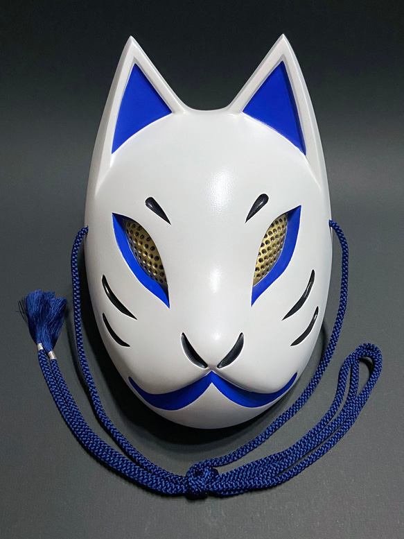 狐狸面具（白x藍） 第1張的照片