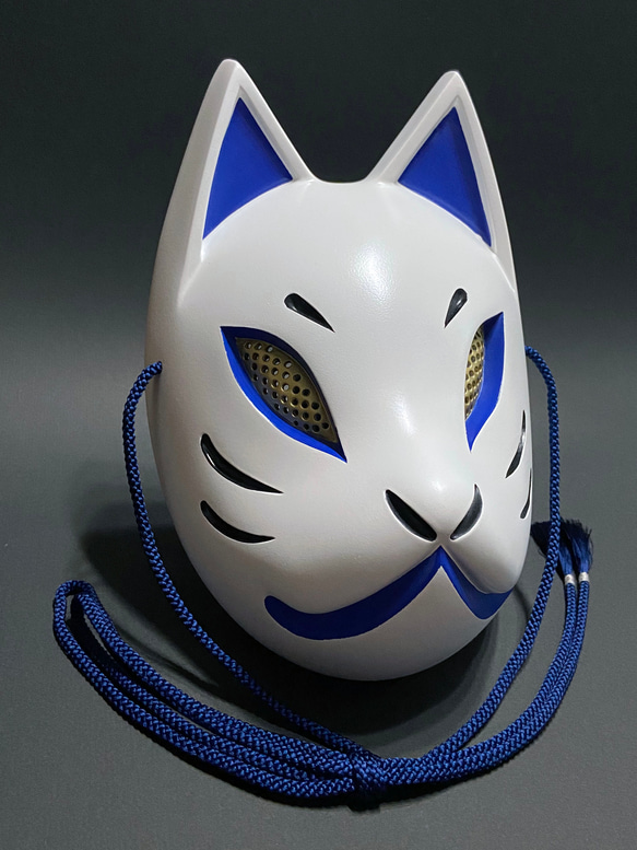 狐狸面具（白x藍） 第2張的照片