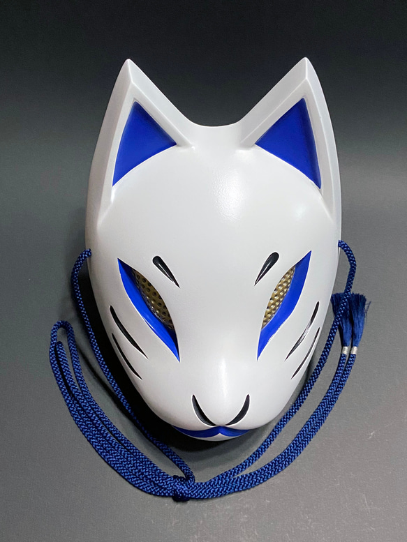 狐狸面具（白x藍） 第6張的照片