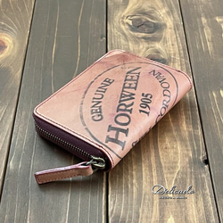 Horween コンパクト財布 ホーウィン クロムエクセル カラーオーダー HORWEEN ホーウィン シェルコードバン × クロムエクセル 財布 小銭入れ