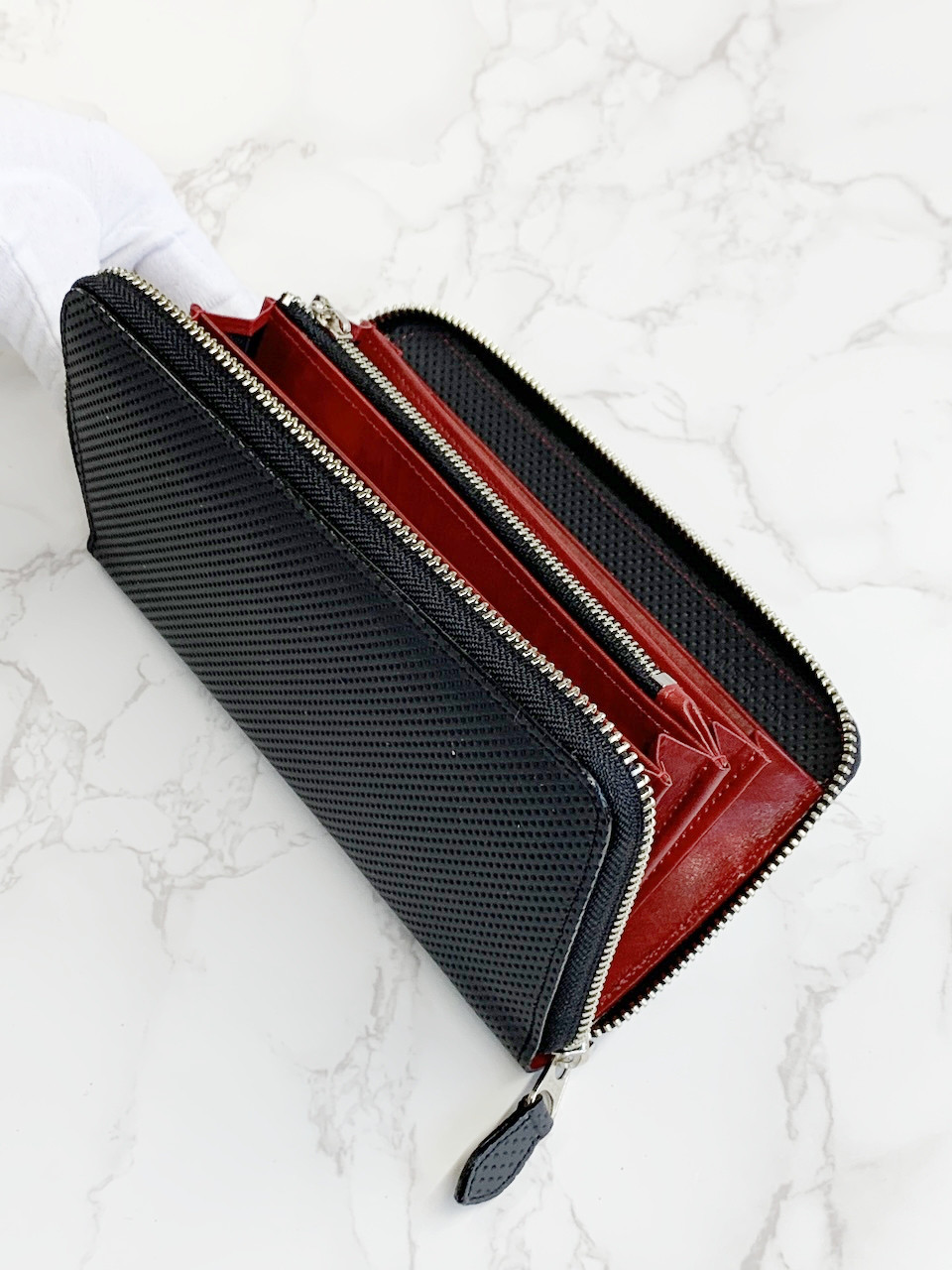 エンボス加工 レザー長財布 VAN