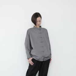 china button shirts / gray 5枚目の画像