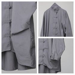 china button shirts / gray 7枚目の画像