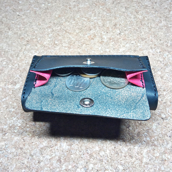 角型小銭入れ付きキーケース スマートキーケース メンズ レディース 本革 ヌメ革 サドルレザー PWK6 9枚目の画像