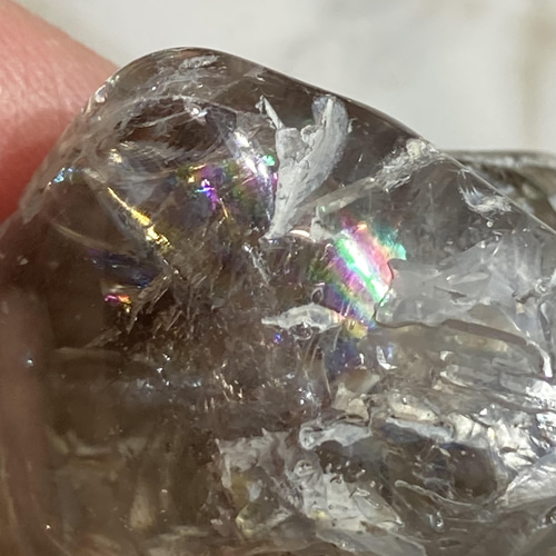 天使のギフト˚✧₊⁎】虹入り エレスチャル クォーツ 骸骨水晶 天然石