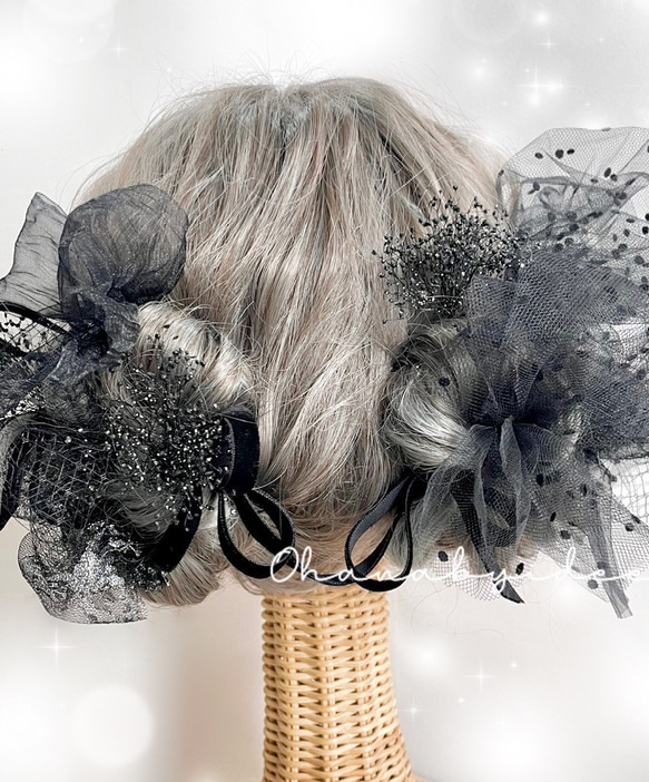 髪飾り　袴　振袖　成人式　▹◃┄▸◂ふんわりかわいい▸◂┄▹◃ ︎  卒業式　結婚式　和装　ドレスヘア　色打掛 6枚目の画像