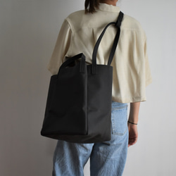 DROP SHOULDER TOTE BAG（チャコール/グレー） 6枚目の画像