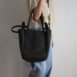 DROP SHOULDER TOTE BAG（チャコール/グレー） 5枚目の画像