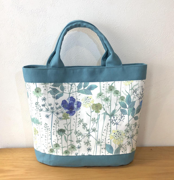 リバティ（イルマ）とリネンのトートバッグ・Mサイズ トートバッグ  