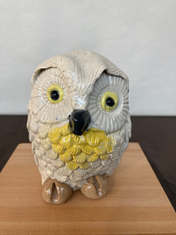 陶器 フクロウの置物 その他置物 ますほ 通販 10933016｜Creema