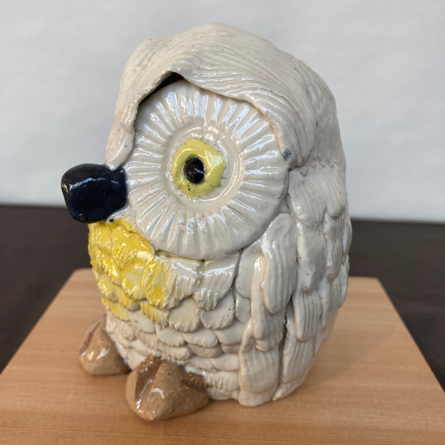 陶器 フクロウの置物 その他置物 ますほ 通販 10933016｜Creema(クリーマ)