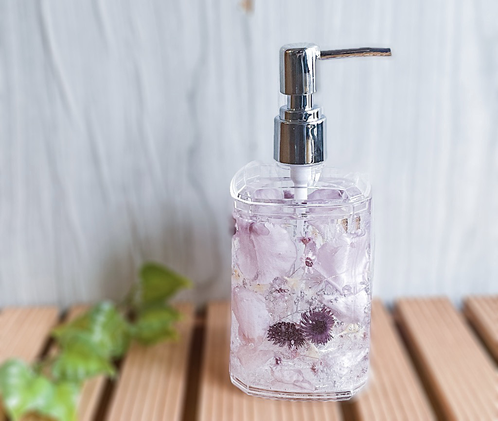 【ハーバリウムディスペンサー】ペールパープル