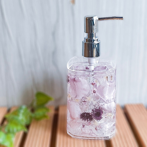 ハーバリウムディスペンサー】ペールパープル ハーバリウム・植物標本  