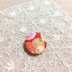 Creema限定】和柄・花ちりめん くるみボタンのヘアゴムセット ヘアゴム