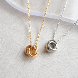 つけっぱなしOK！トリニティネックレス サージカルステンレス　ゴールド　シルバー 2枚目の画像