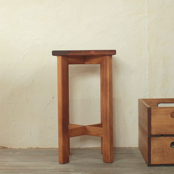 スクエアスツール｜木製 チェア 椅子 イス おしゃれ ナチュラル シンプル 丸椅子 無垢材 パイン インテリア