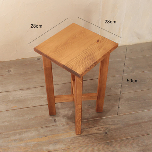 スクエアスツール｜木製 チェア 椅子 イス おしゃれ ナチュラル