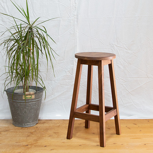 木製スツール 座面幅30cm×高さ58cm 丸椅子 stool 猫犬 椅子（チェアー