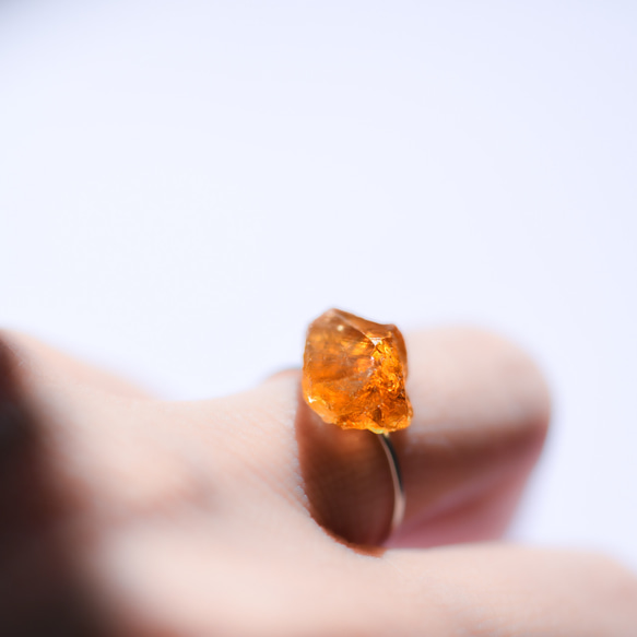 黃水晶礦物寶石 14kgf/銀 925 戒指 戒指 [可用石頭 / 可用金屬配件] 天然石材配件 第8張的照片