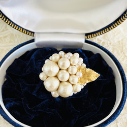 リーフのコットンパールブローチ ブローチ verdad 通販 11059729