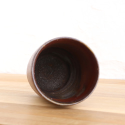 備前焼　フリーカップ（スリム）【B】【陶器・一口・コップ】 3枚目の画像