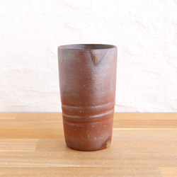 備前焼　フリーカップ（スリム）【B】【陶器・一口・コップ】 2枚目の画像