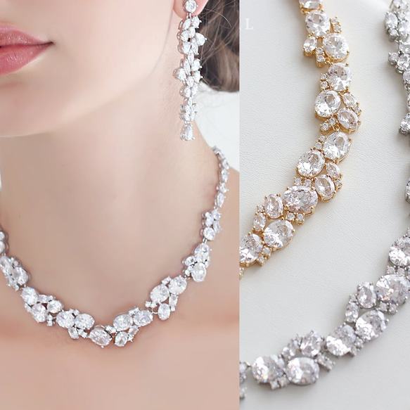 キュービックジルコニア ウェディングジュエリー ［Snow Crystal  