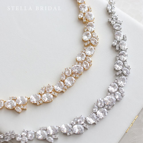 STELLA BRIDALキュービックジルコニアネックレス キュービックジルコニア ウェディングジュエリー ジュディット